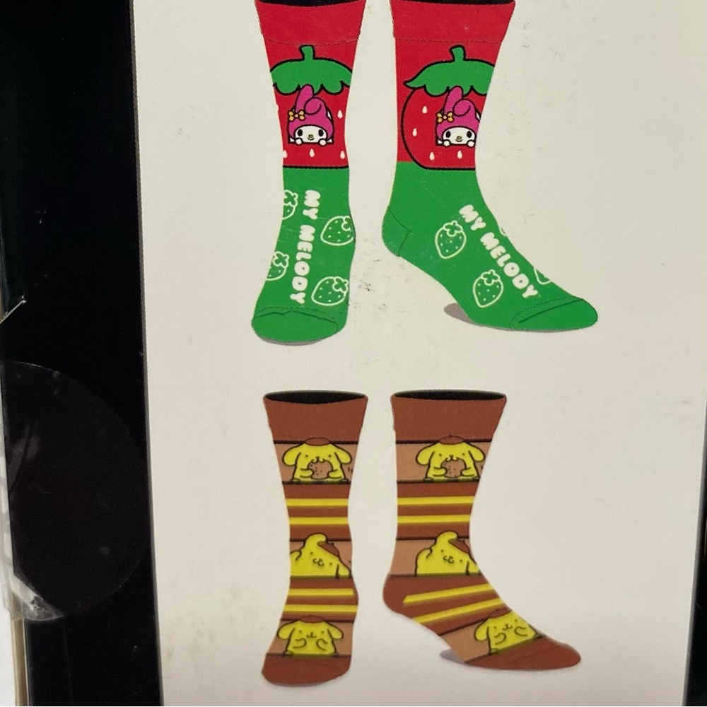 Hello Kitty Red and Green Socks Set Vibrant Accessories Sanrio NWT - Picture 5 of 6